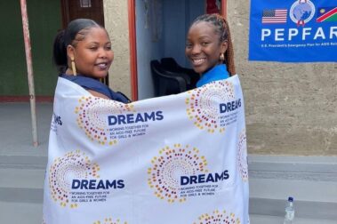 Former DREAMS AGYW during the FLOTUS’ visit to Namibia in 2023