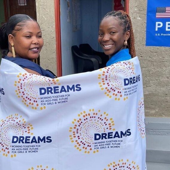 Former DREAMS AGYW during the FLOTUS’ visit to Namibia in 2023