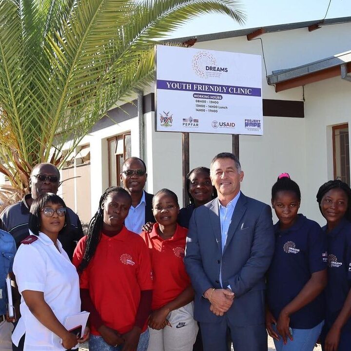 U.S Government representatives visit an adolescent youth friendly health clinic in Oshikoto